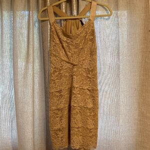 Guess Floral Lace Mini Dress - Tan - Medium